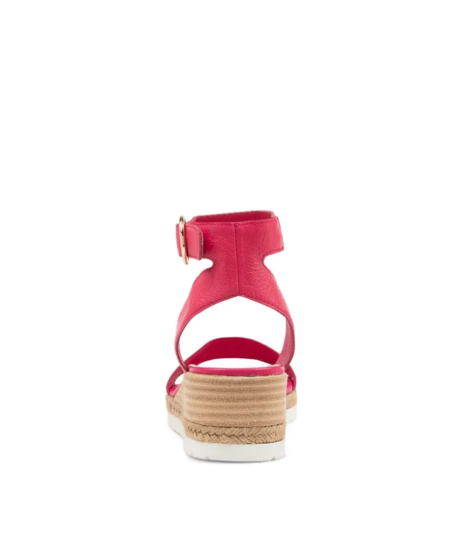 Irish Bright Pink Leather Sandals