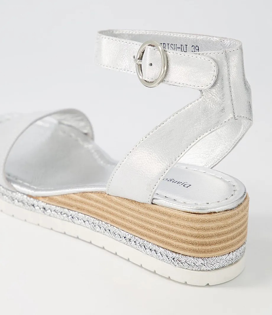 Irish Silver Scratch Leather Espadrilles