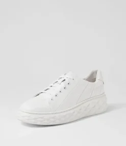Irsia White Leather Sneakers