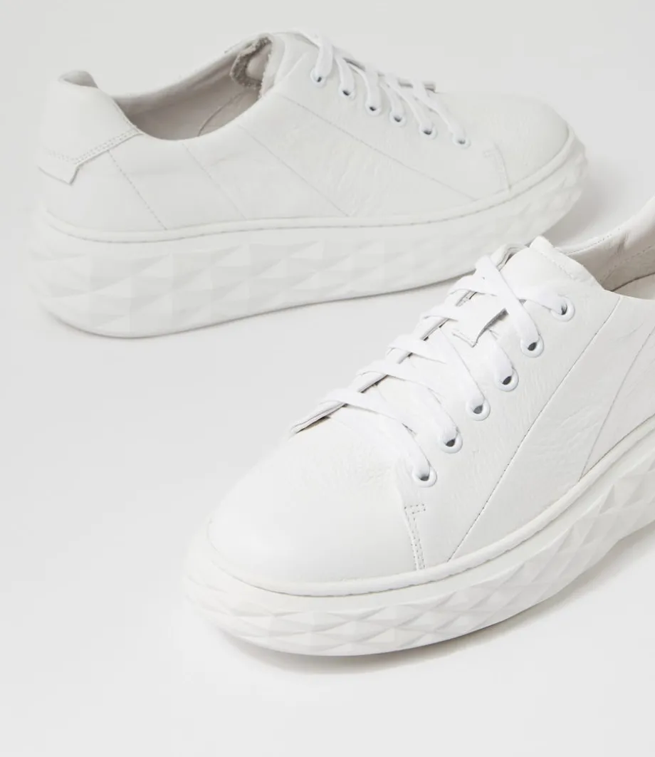 Irsia White Leather Sneakers