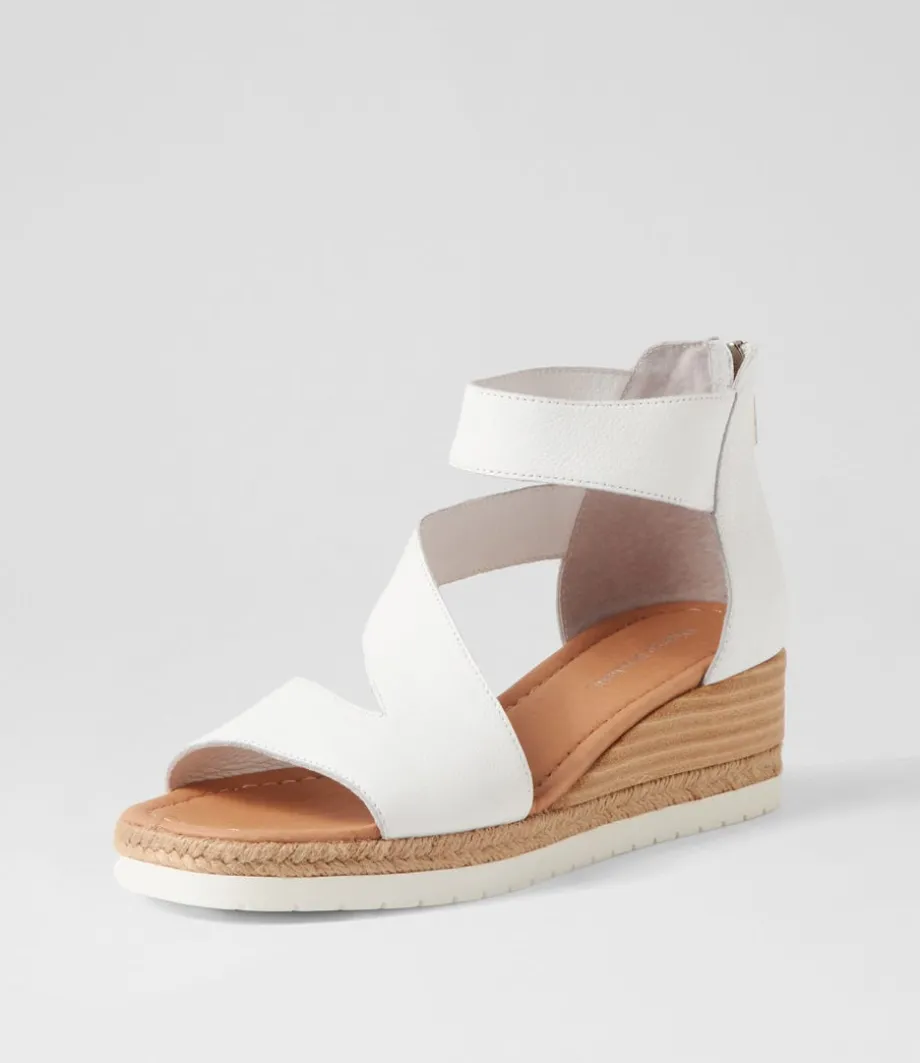 Ismet White Leather Espadrilles