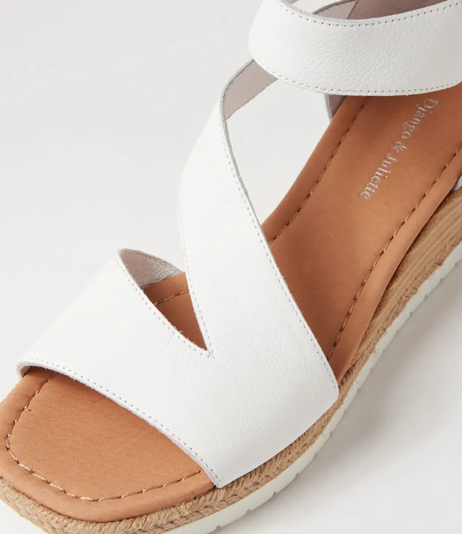Ismet White Leather Espadrilles