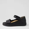 Isolde W Black Leather Sandals