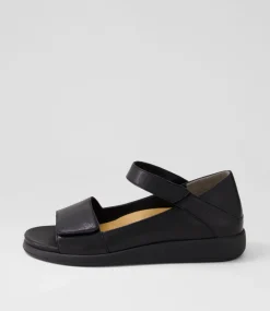 Isolde W Black Leather Sandals