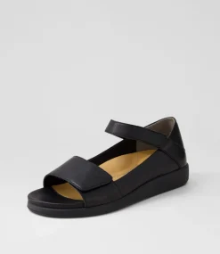 Isolde W Black Leather Sandals