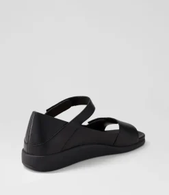Isolde W Black Leather Sandals