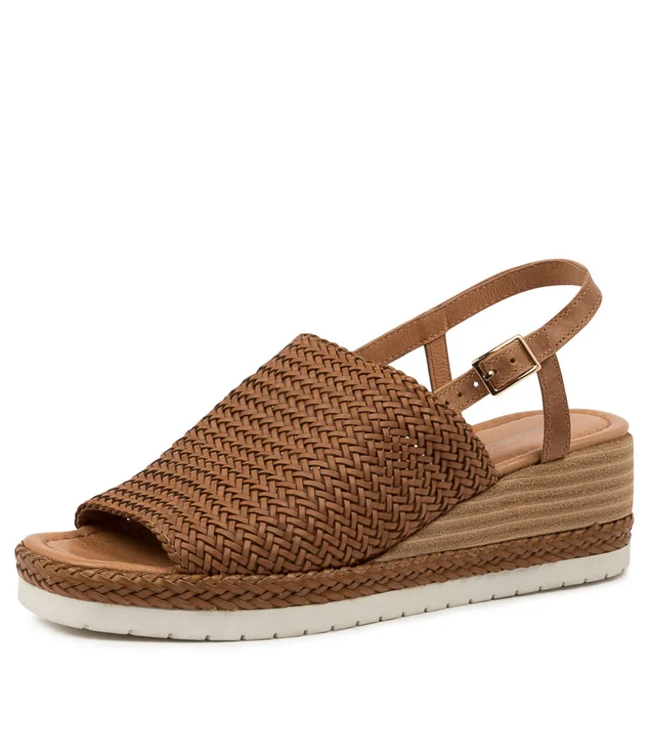 Issah Tan Weave-Leather