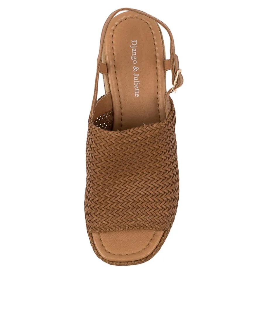 Issah Tan Weave-Leather