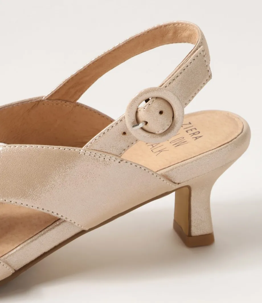 Ivide Xw Nude Shimmer Leather Sandals
