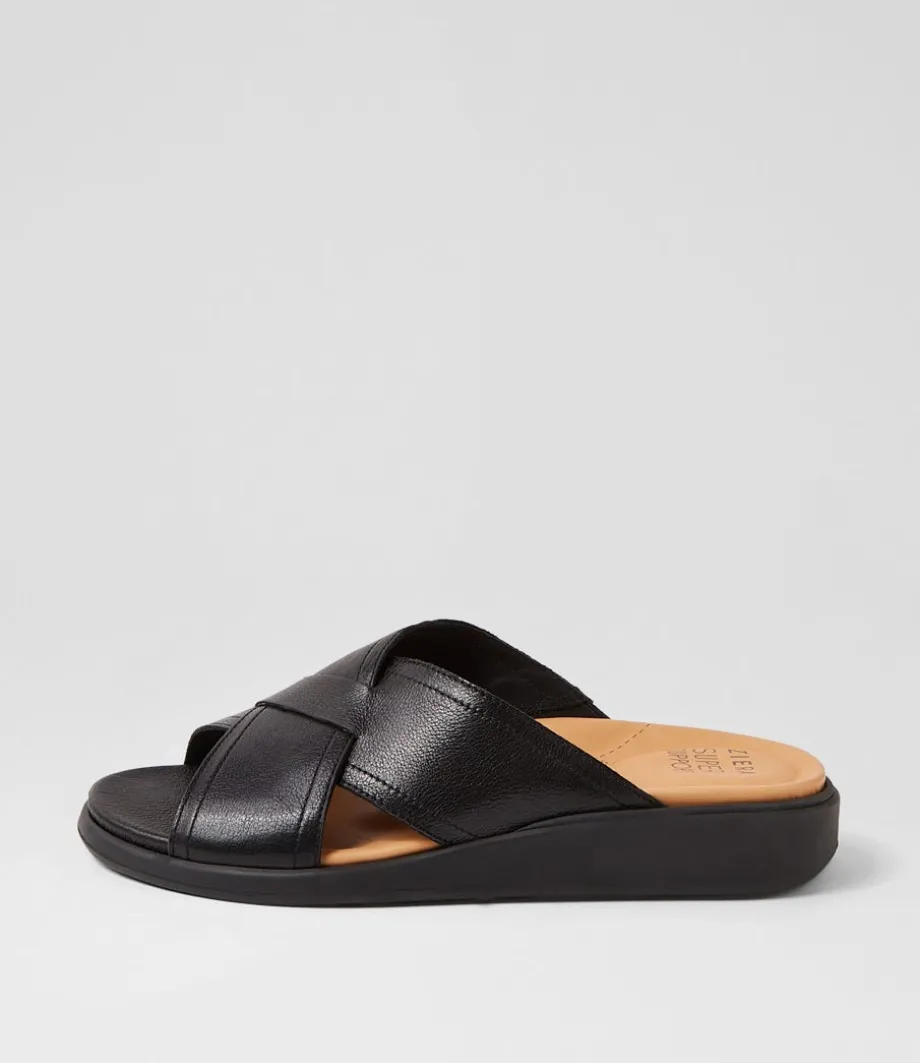 Iyolo W Black Leather Slides