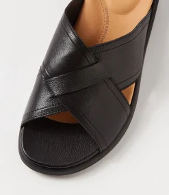 Iyolo W Black Leather Slides
