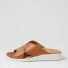 Iyolo W Dark Tan Leather Slides
