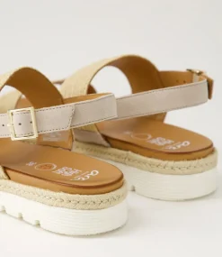 Jamaika 1 Natural Sand Fabric Sandals