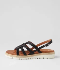 Jamaika 3 Schwarz Leather Sandals