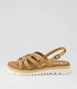 Jamaika 3 Whiskey Leather Sandals