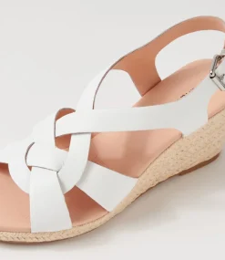 Jansome White Leather Sandals