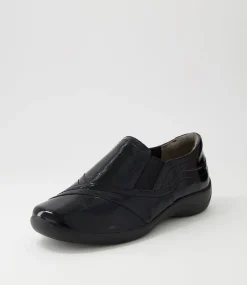 Java Xf Black Patent Leather Flat Shoes