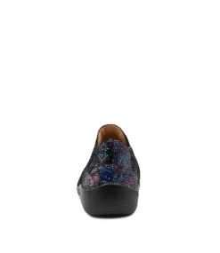 Java Xf Blue Multi Leather Flat Shoes