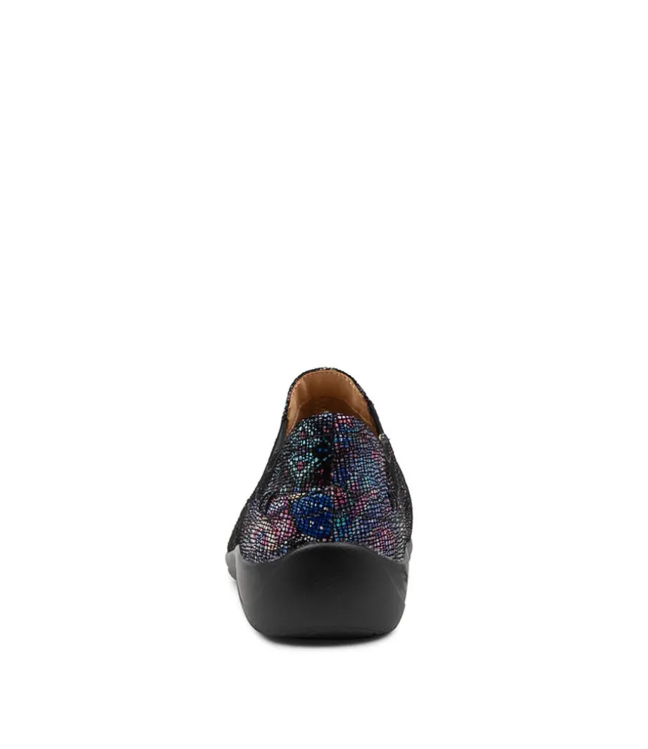 Java Xf Blue Multi Leather Flat Shoes