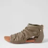 Javi Olive Leather Sandals