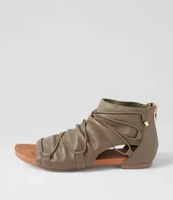 Javi Olive Leather Sandals