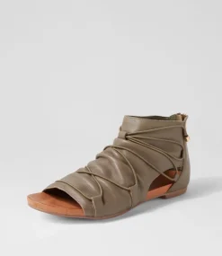 Javi Olive Leather Sandals