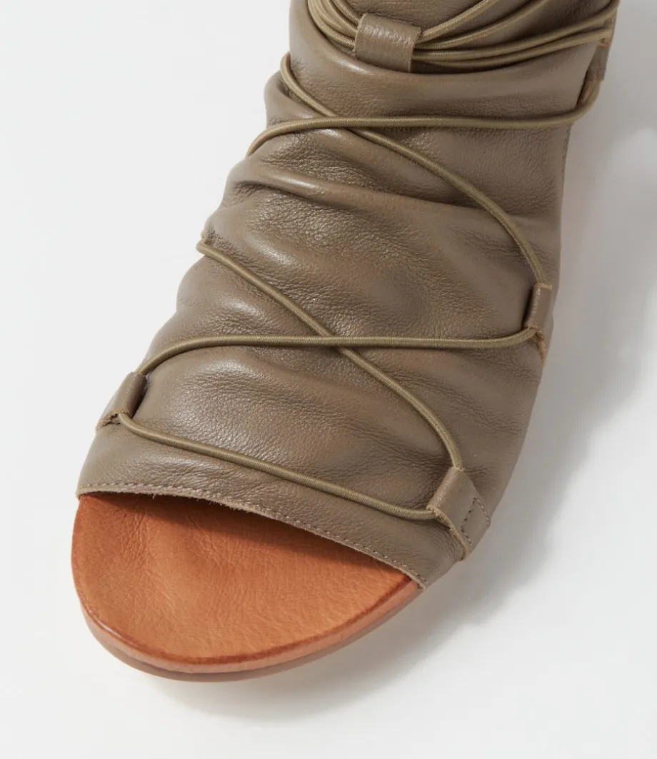 Javi Olive Leather Sandals