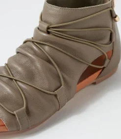 Javi Olive Leather Sandals