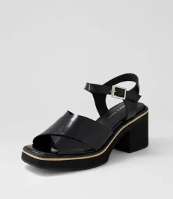 Jemi Black Box Leather Sandals