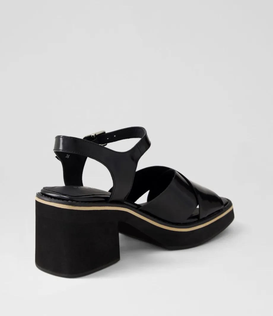 Jemi Black Box Leather Sandals