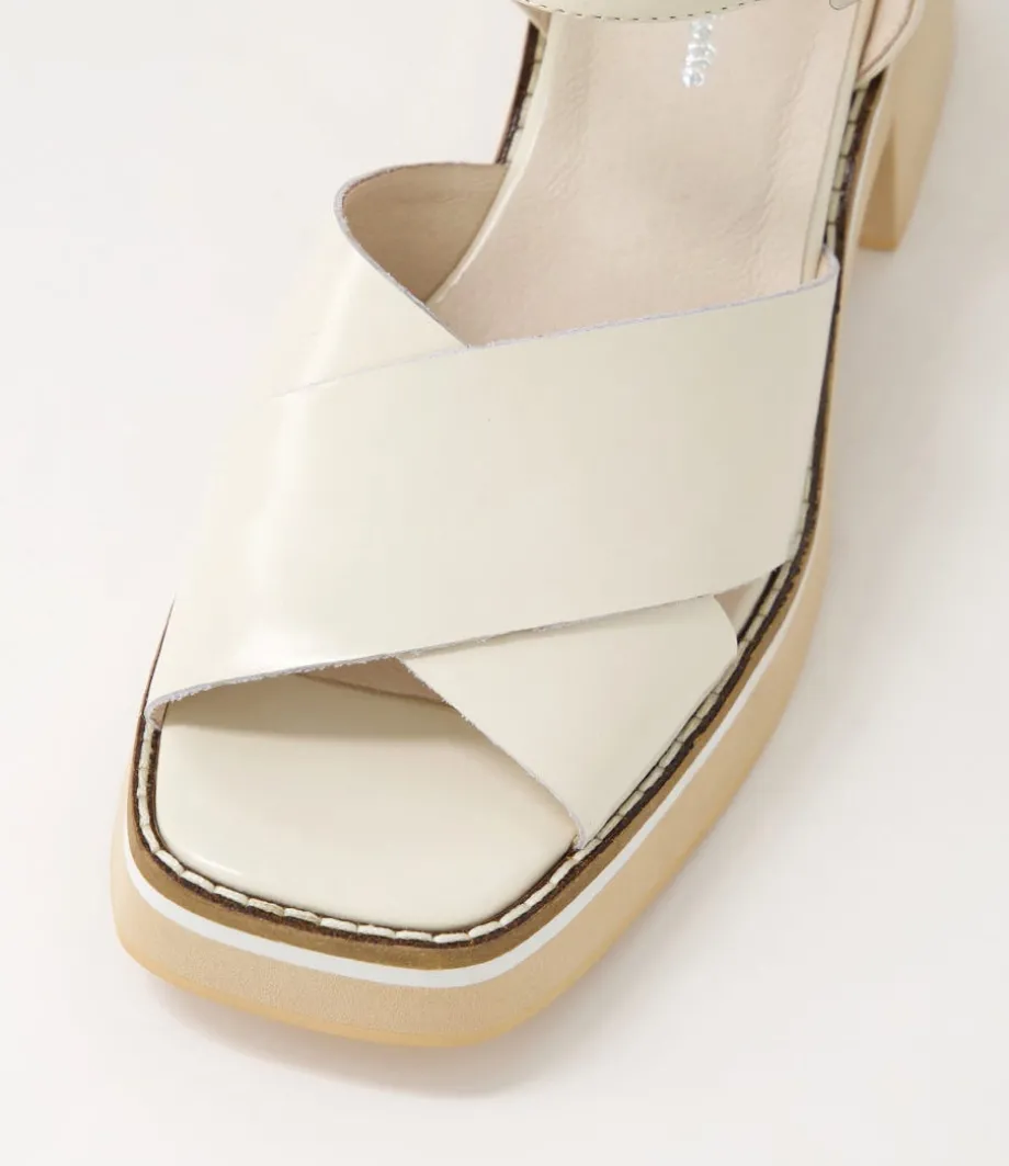 Jemi Vanilla Box Leather Sandals