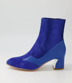 Jepps Blue Multi Ankle Boots