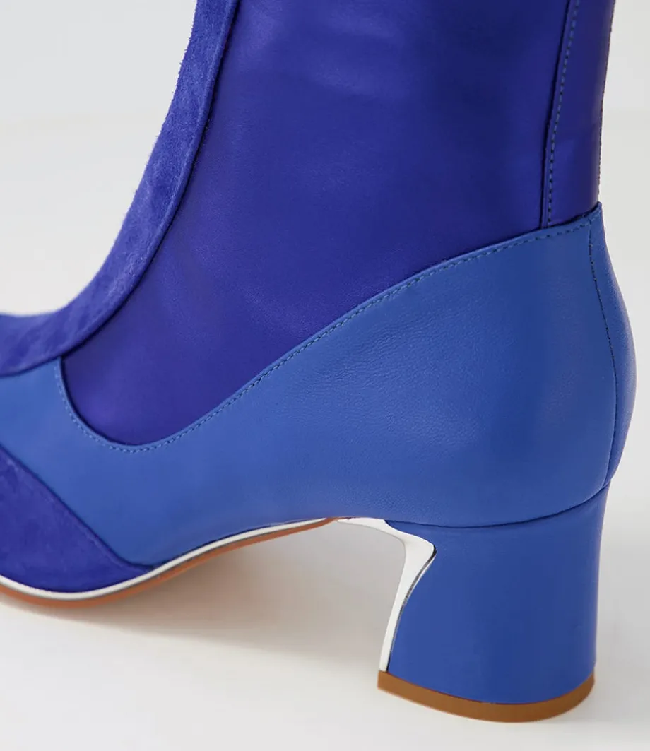 Jepps Blue Multi Ankle Boots