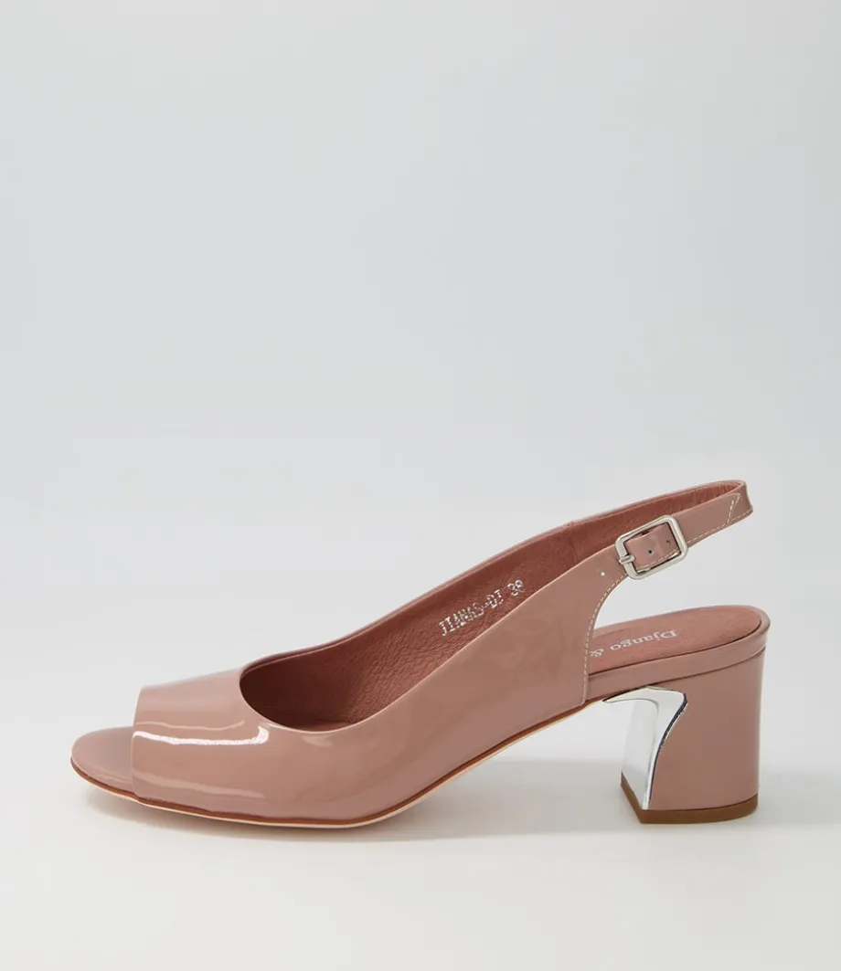 Jianas Dark Cafe Patent Leather Sandals