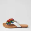 Jillee White Bright Leather Thongs