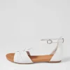Jimeta White Leather Sandals