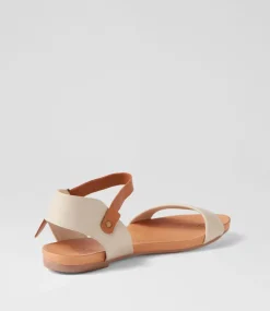 Jinnit Almond Tan Leather Sandals