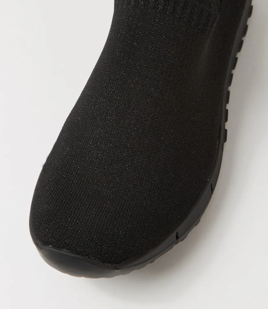 Jixxi Black Fabric Sneakers