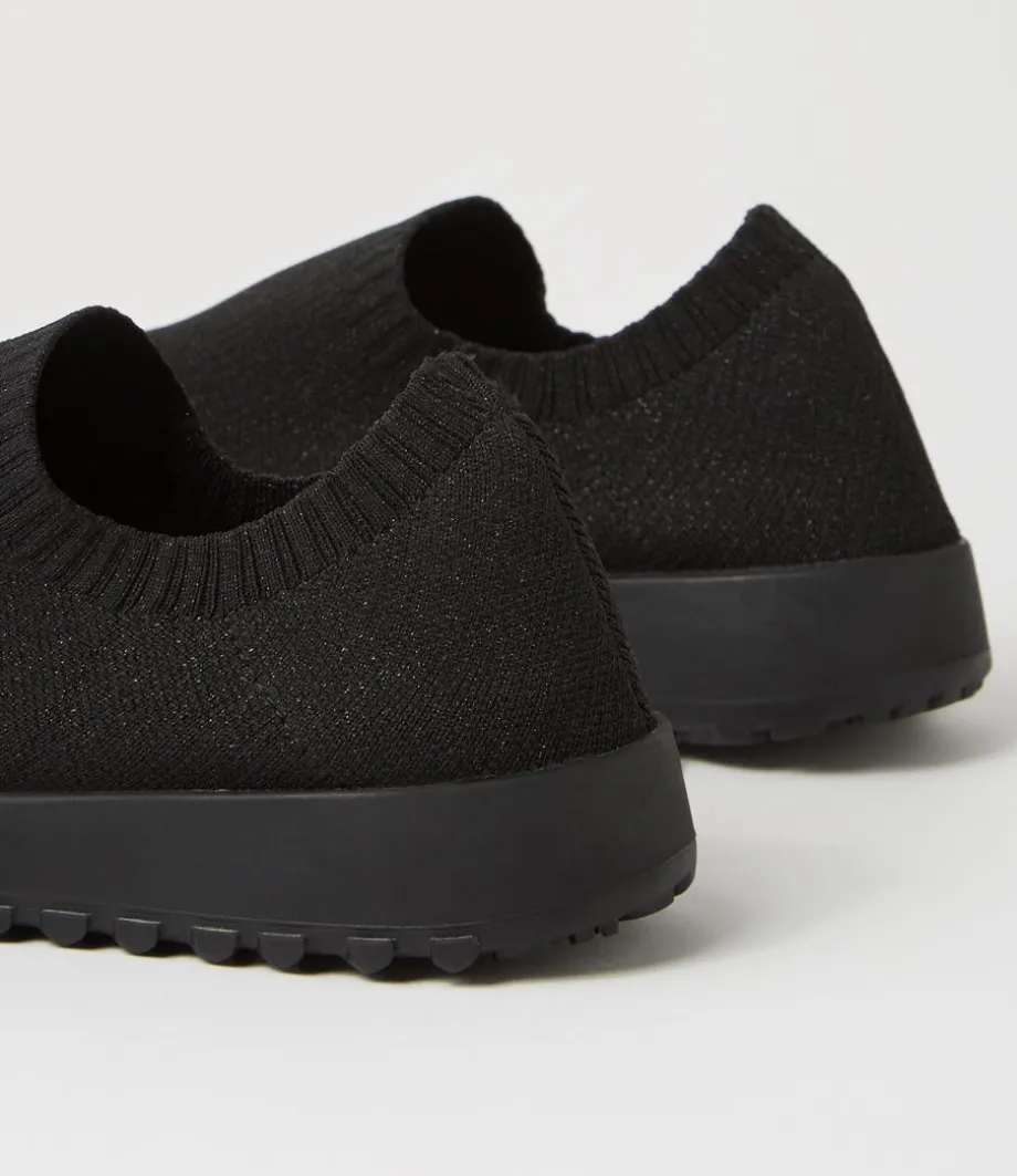 Jixxi Black Fabric Sneakers