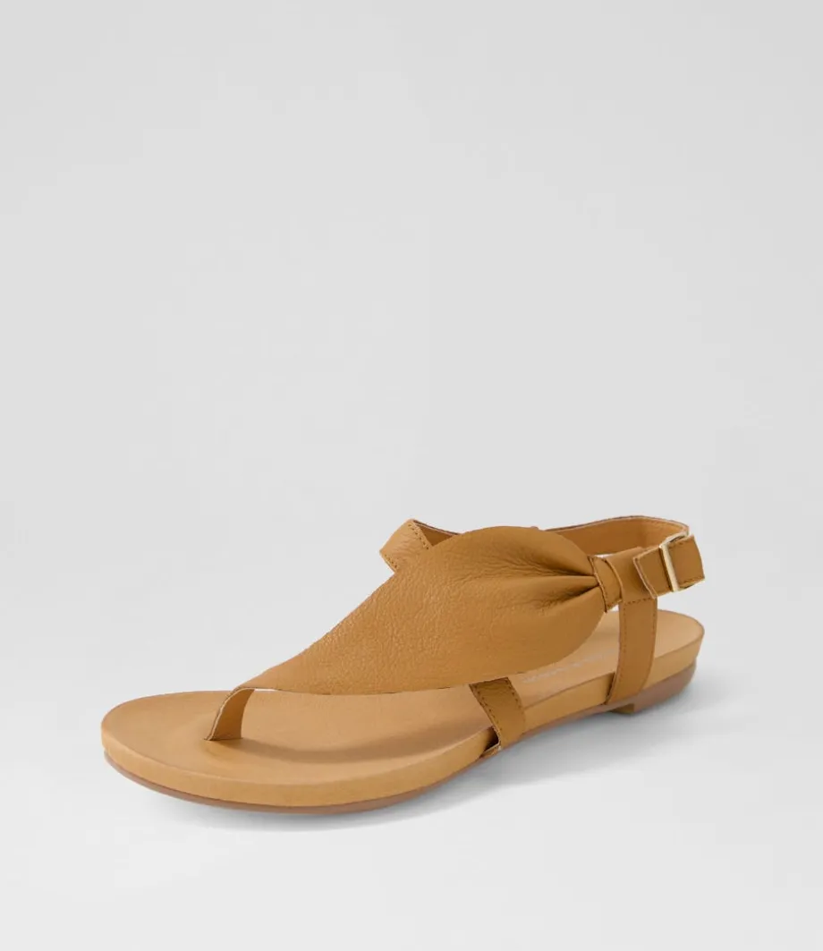 Jojos Dark Tan Leather Sandals