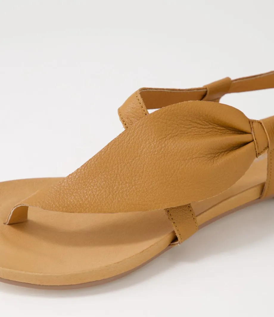 Jojos Dark Tan Leather Sandals