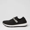 Jolo Black Silver Trim Fabric Sneakers