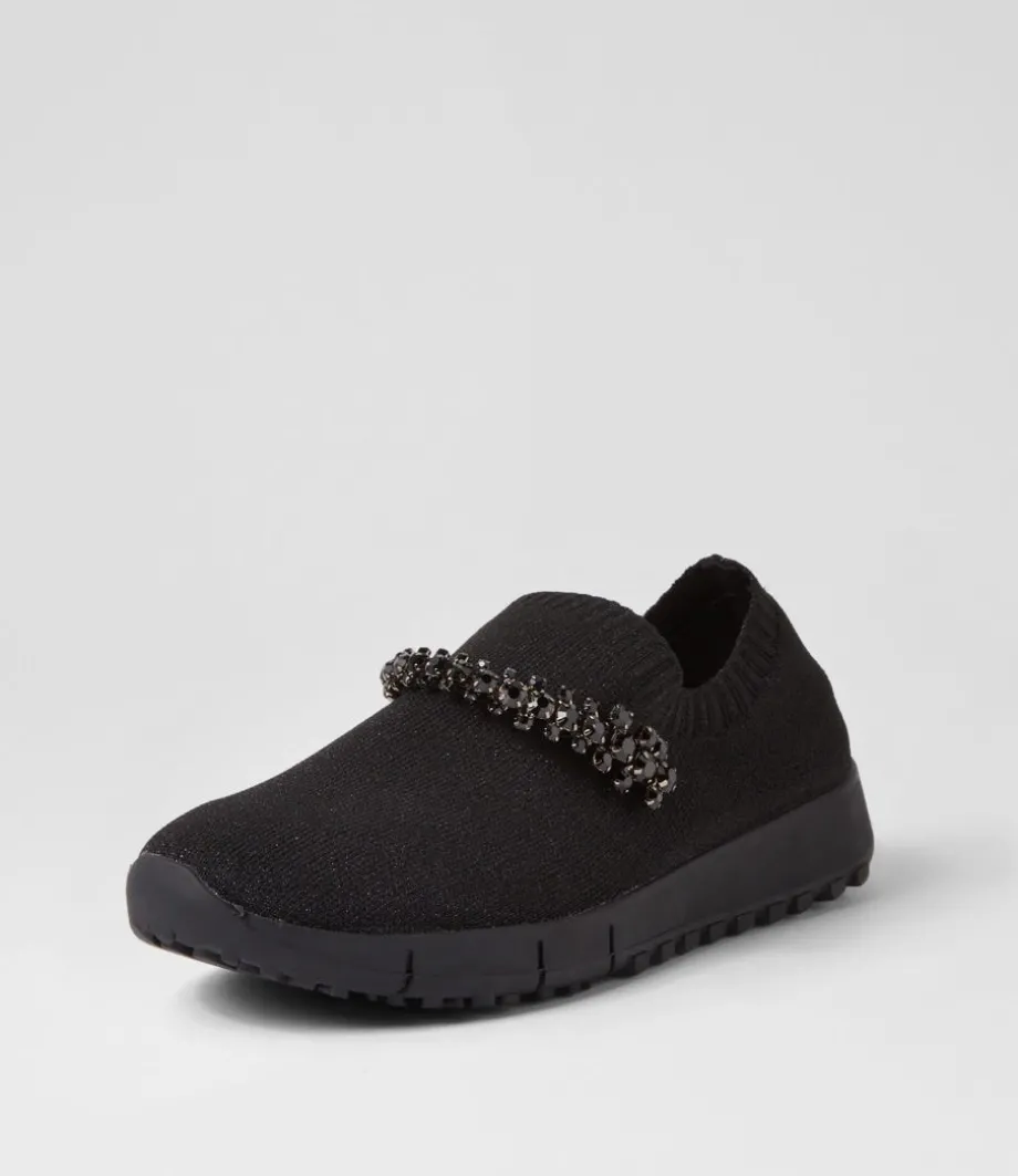 Jolo Black Trim Fabric Sneakers