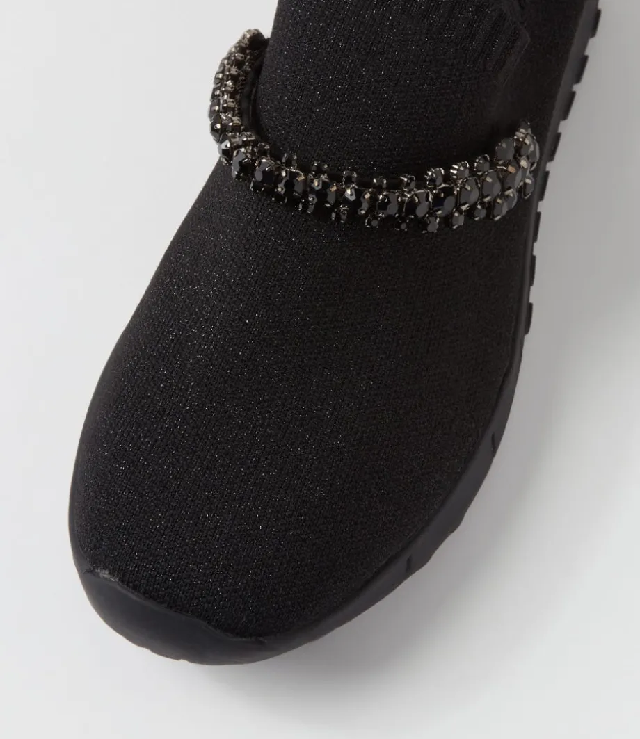 Jolo Black Trim Fabric Sneakers