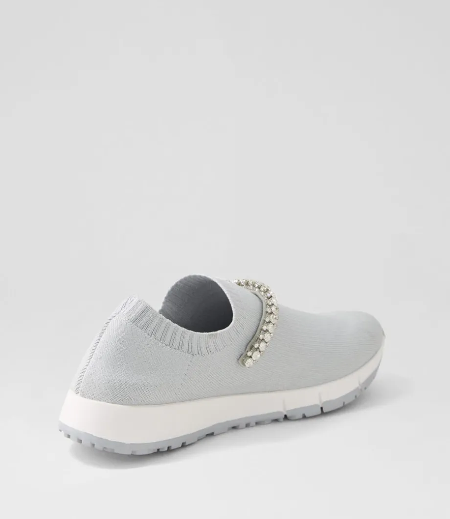 Jolo Misty Silver Trim Fabric Sneakers