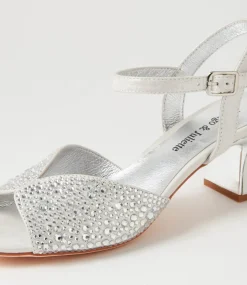 Juba Silver Shimmer Jewels Leather Sandals