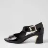 Juzy Black Patent Leather Sandals