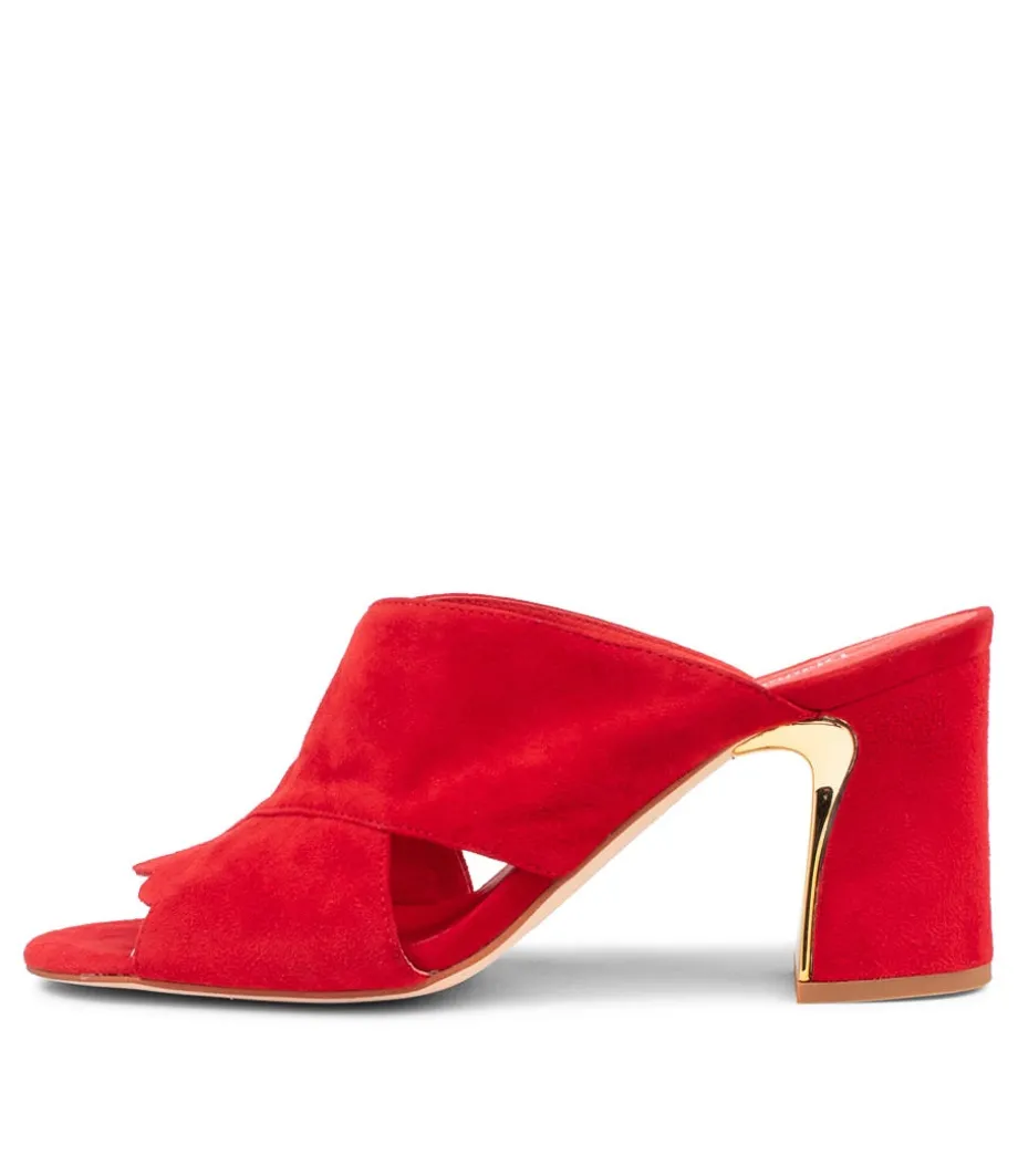 Kadmos Red Suede Mules