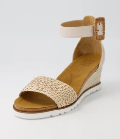 Kaelers W Nude Weave Leather Espadrilles