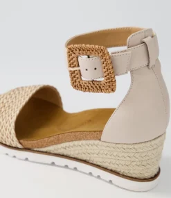 Kaelers W Nude Weave Leather Espadrilles